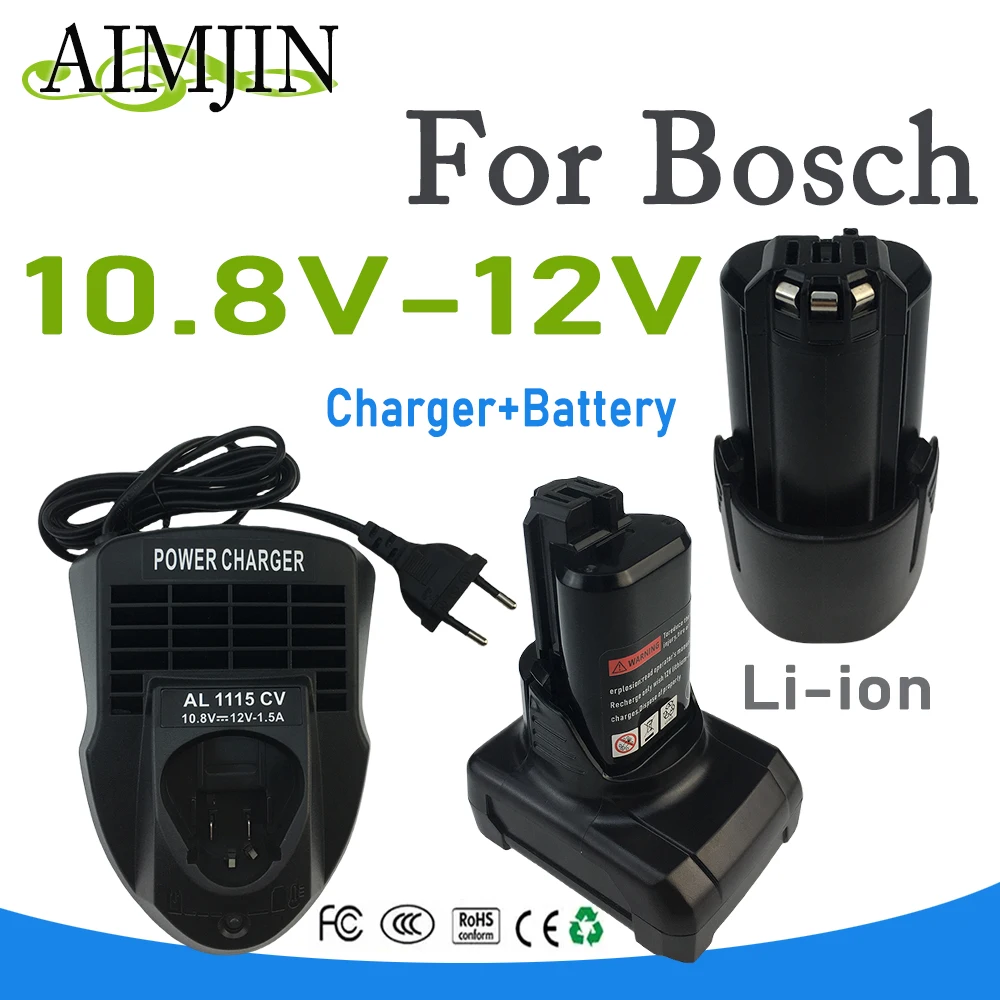 10.8V-12V Li-ion Rechargeable Battery With Charger Suitable For Bosch Wireless Power Tool Battery
10.8V-12V Li-ion Rechargeable Battery With Charger Suitable For Bosch Wireless Power Tool Battery