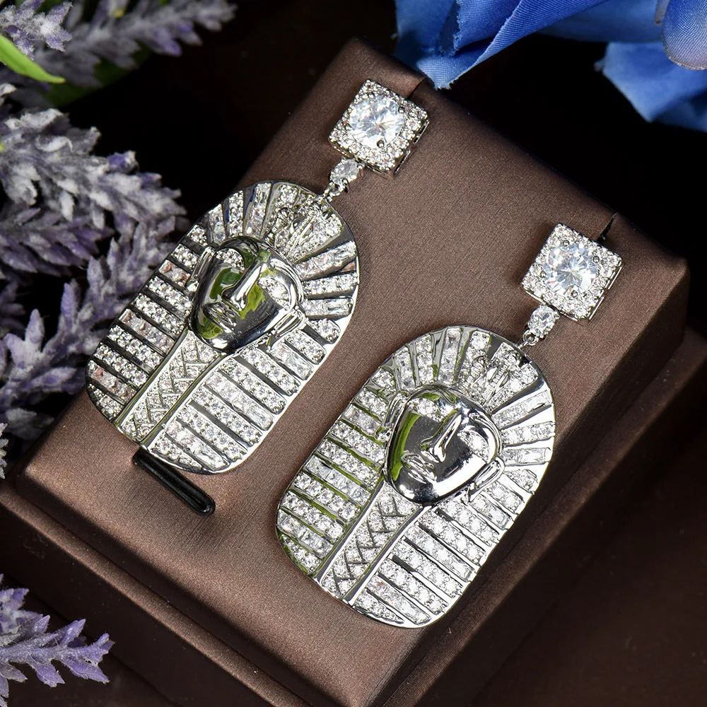 HIBRIDE Hip Hop Egypt White Cubic Zirconia Square Dangling Drop Big Earrings For Women Engagement Wedding Prom Jewelry E-539
HIBRIDE Hip Hop Egypt White Cubic Zirconia Square Dangling Drop Big Earrings For Women Engagement Wedding Prom Jewelry E-539
