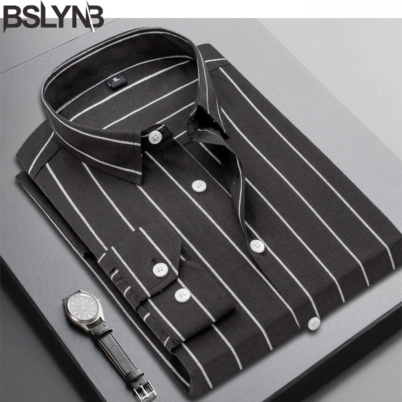 Men's Cotton Casual Slim Fit Long Sleeve Striped Shirt Korea Fashion Button Down Social Formal Shirts Business Shirt Dress Tops
Men's Cotton Casual Slim Fit Long Sleeve Striped Shirt Korea Fashion Button Down Social Formal Shirts Business Shirt Dress Tops