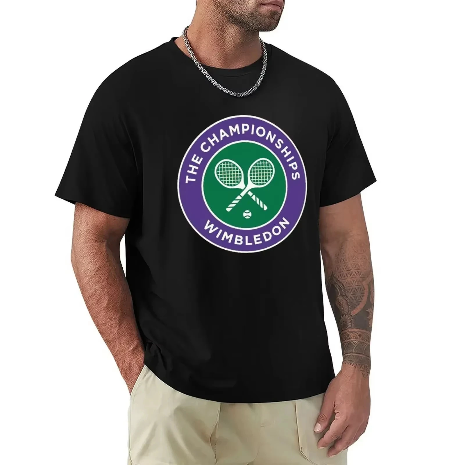 Tennis match pattern short-sleeved T-shirt, men's cotton top, outdoor sportswear, unisex, machine washable S-4XL
Tennis match pattern short-sleeved T-shirt, men's cotton top, outdoor sportswear, unisex, machine washable S-4XL