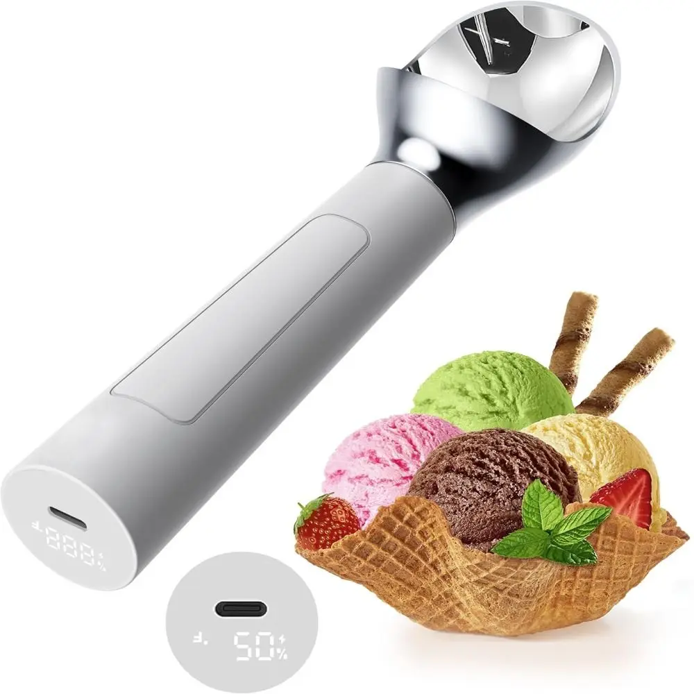 Rechargeable Heated Scoop Adjust Temperature Rapid Heating Self Warming Spoon Waterproof Easy to Clean Electric Preheat Scooper
Rechargeable Heated Scoop Adjust Temperature Rapid Heating Self Warming Spoon Waterproof Easy to Clean Electric Preheat Scooper