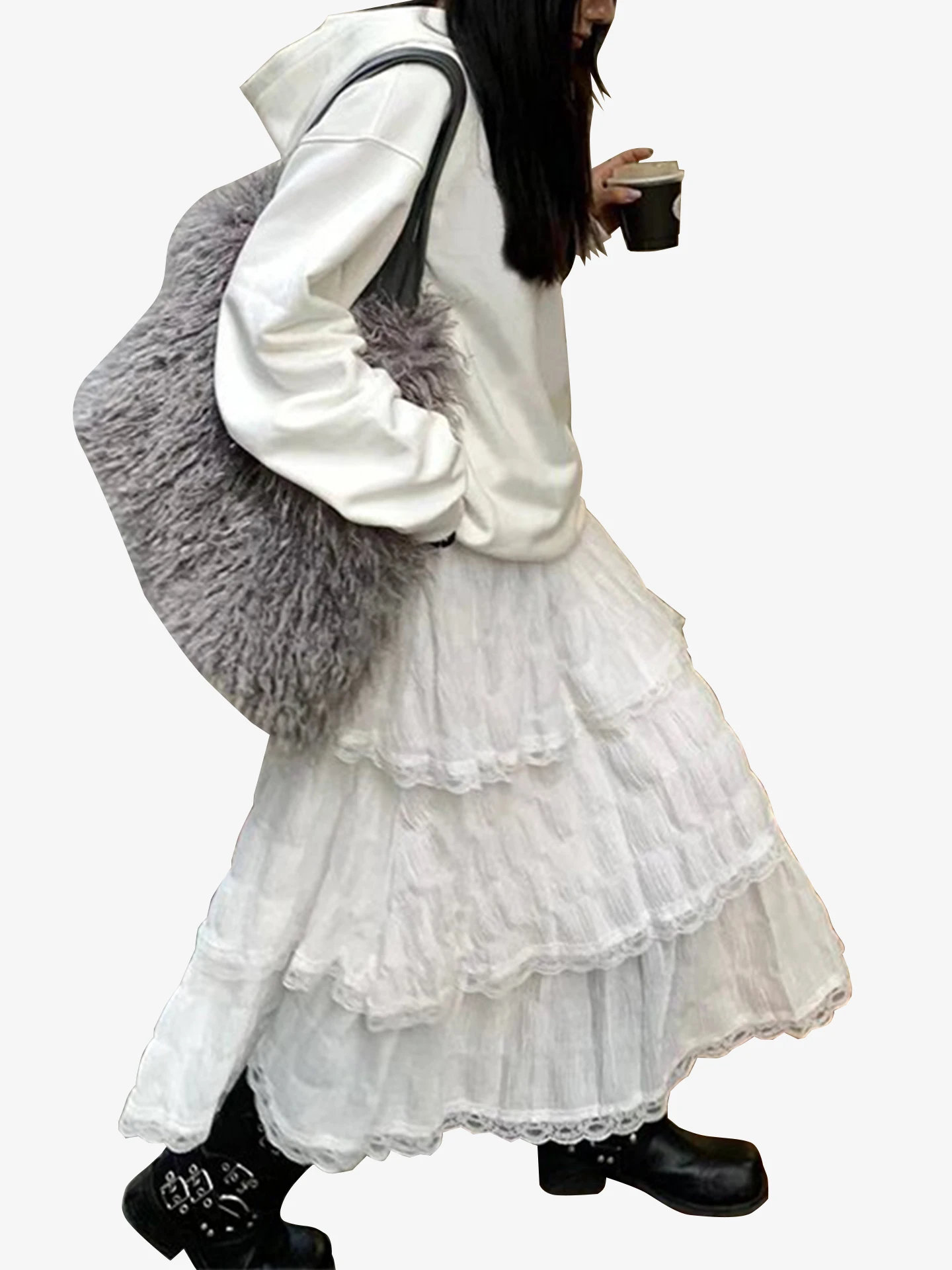 White Lace Trimmed Puffy High Waist f Skirt Women's Spring Autumn Cake Sle Midi Skirt Commute Friendly Pure Color
White Lace Trimmed Puffy High Waist f Skirt Women's Spring Autumn Cake Sle Midi Skirt Commute Friendly Pure Color