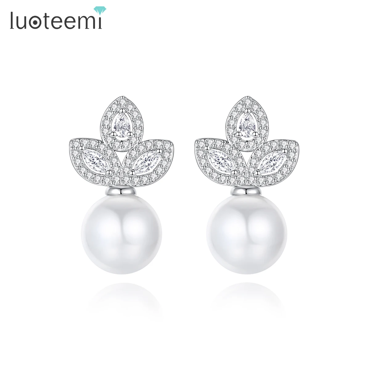 LUOTEEMI New Zircon Round Pearls Earrings for Women Clear CZ Delicated Ear Accessories Classic Wedding Engagement Jewelry Gifts
LUOTEEMI New Zircon Round Pearls Earrings for Women Clear CZ Delicated Ear Accessories Classic Wedding Engagement Jewelry Gifts