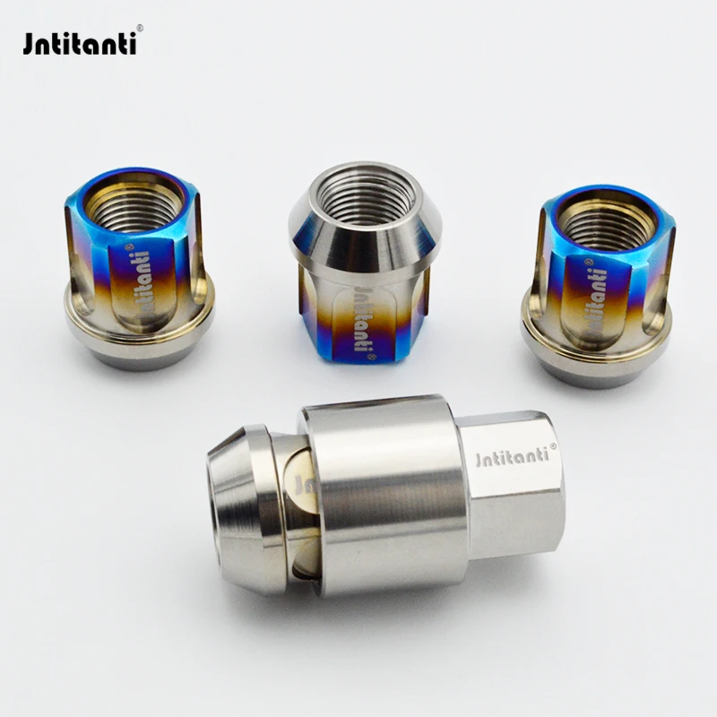 Jntitanti Gr5 titanium wheel lug nut M12/M14x1.25/1.5x27/35/40/45mm anti-theft LOCK cone seat open end
Jntitanti Gr5 titanium wheel lug nut M12/M14x1.25/1.5x27/35/40/45mm anti-theft LOCK cone seat open end