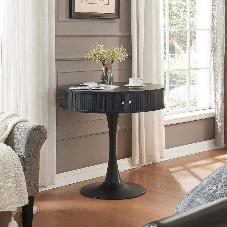 Круглый стол на ножках с рифленой основой на 24 персоны, черный круглый кухонный обеденный стол со скрытым хранилищем, низкий завтракочный стол-тюльпан 31H с S-образной подставкой
Круглый стол на ножках с рифленой основой на 24 персоны, черный круглый кухонный обеденный стол со скрытым хранилищем, низкий завтракочный стол-тюльпан 31H с S-образной подставкой