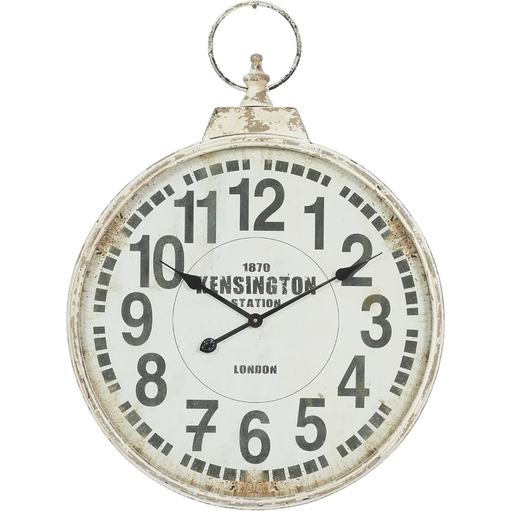 Deco 79 Metal Decorative Wall Clock Distressed Pocket Watch Inspired Walls Clock for Home with Black Accents, Walls Clocks
Deco 79 Metal Decorative Wall Clock Distressed Pocket Watch Inspired Walls Clock for Home with Black Accents, Walls Clocks