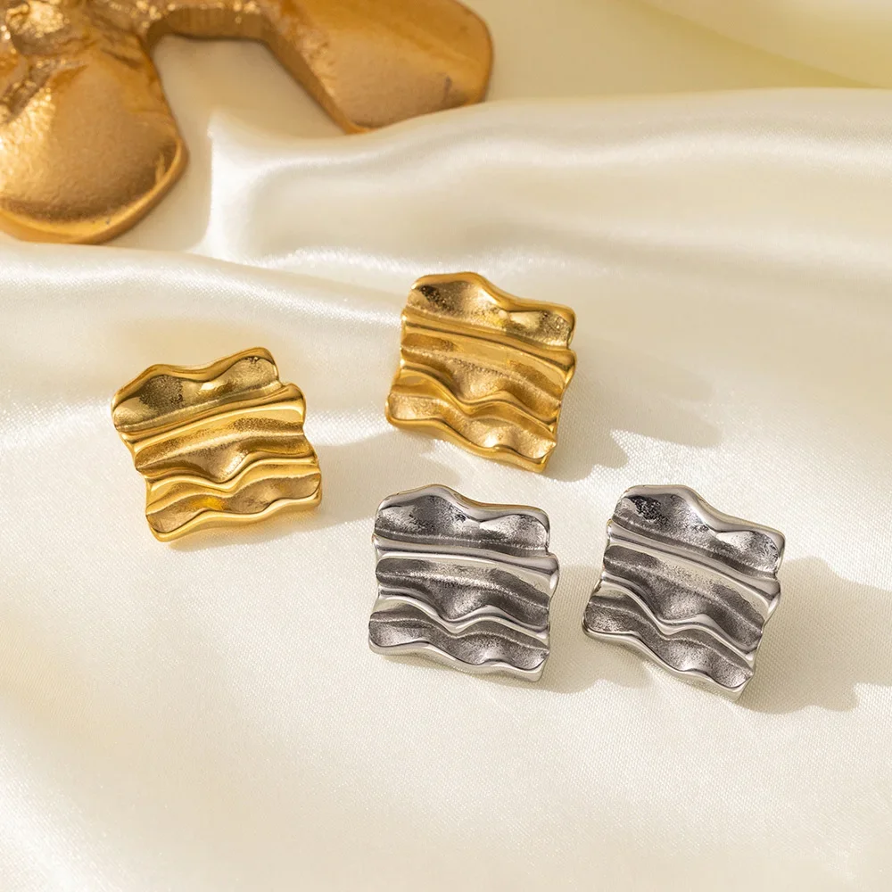 Irregular Geometric Wrinkle Earrings Gold Color Rectangle Charm Elegant Party Daily Trendy Jewelry for Women Girls
Irregular Geometric Wrinkle Earrings Gold Color Rectangle Charm Elegant Party Daily Trendy Jewelry for Women Girls