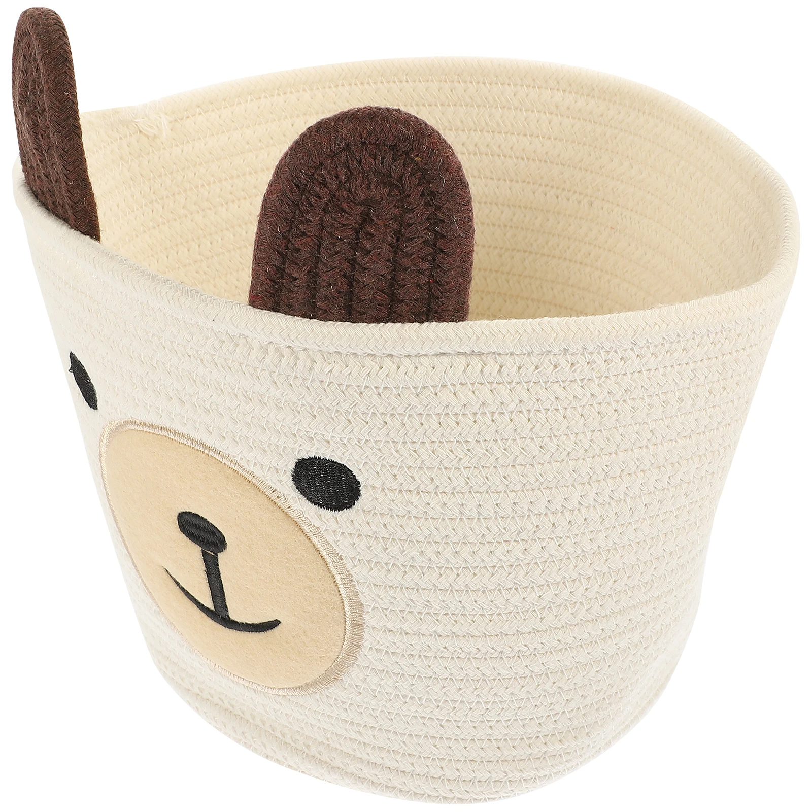 Cotton Rope Storage Basket Cartoon Bear Woven Baskets Desktop ganizer Stationery Snack Container Home Decor Storage Box
Cotton Rope Storage Basket Cartoon Bear Woven Baskets Desktop ganizer Stationery Snack Container Home Decor Storage Box