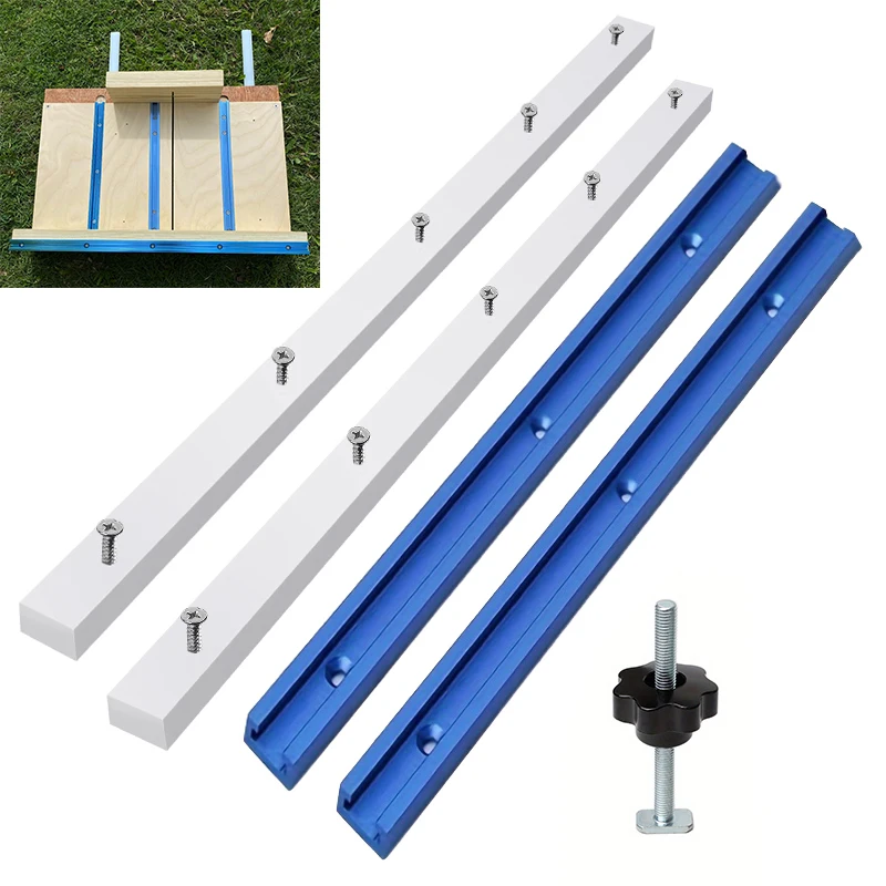1Set Table Saw Sled Kit with 15" T Track, 17" Miter Bar, Knob, Bolt for DIY Table saw Crosscut Sled, Fits 3/4" x 3/8" Miter Slot
1Set Table Saw Sled Kit with 15" T Track, 17" Miter Bar, Knob, Bolt for DIY Table saw Crosscut Sled, Fits 3/4" x 3/8" Miter Slot