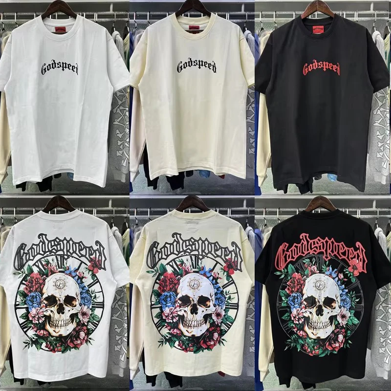 Europe America GOD SPEED T-shirt Skull Printed High Quality Hip Hop Casual Short Sleeve Summer Streetwear
Europe America GOD SPEED T-shirt Skull Printed High Quality Hip Hop Casual Short Sleeve Summer Streetwear