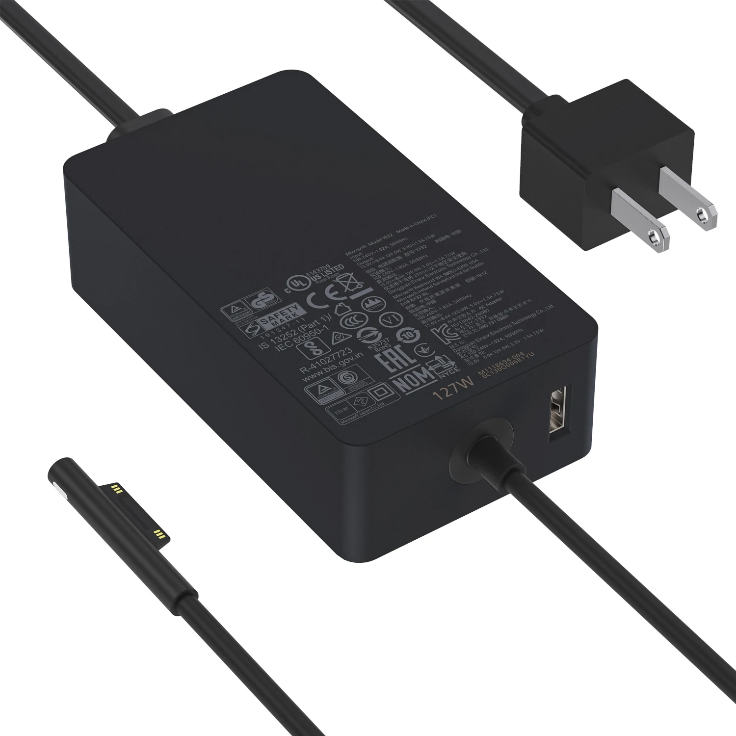 127W 15V 8A Charger For Microsoft Surface Laptop Surface Book 3 4 5 6 7 8 Surface Go Surface Pro 6 7 Model 1932 with 5V 1.5A USB
127W 15V 8A Charger For Microsoft Surface Laptop Surface Book 3 4 5 6 7 8 Surface Go Surface Pro 6 7 Model 1932 with 5V 1.5A USB