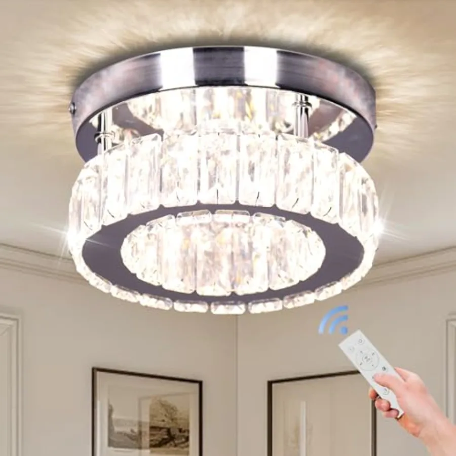 7.8" Crystal Chandelier Modern LED Mini Flush Mount Ceiling Light Fixtures K9 Crystal Round Small Chandeliers for Hallway Bedro
7.8" Crystal Chandelier Modern LED Mini Flush Mount Ceiling Light Fixtures K9 Crystal Round Small Chandeliers for Hallway Bedro