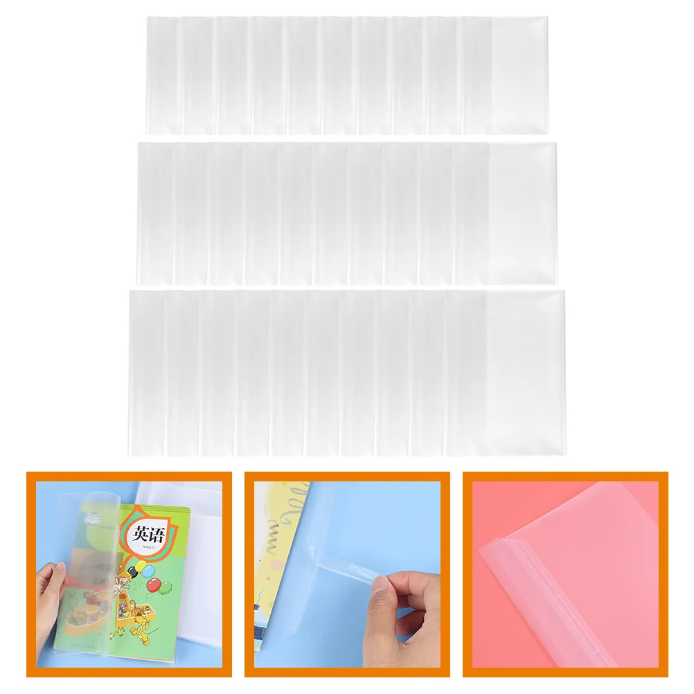 30pcs Cover Transparent Protective Sleeve Waterproof Anti scratch Dirtproof Reusable Book Film for Textbooks Notebooks 22K 16K
30pcs Cover Transparent Protective Sleeve Waterproof Anti scratch Dirtproof Reusable Book Film for Textbooks Notebooks 22K 16K