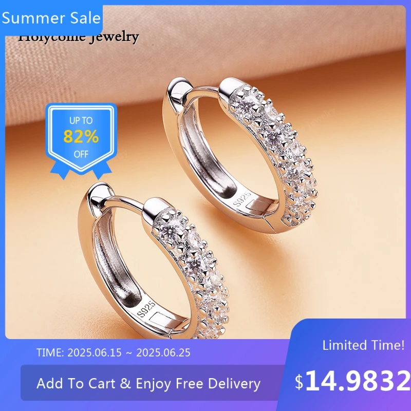 1.6mm Diamond D Color VVS1 Moissanite Earring 925 Sterling Sliver Plated White Gold Hoop Earring for Women Wedding Party Jewelry
1.6mm Diamond D Color VVS1 Moissanite Earring 925 Sterling Sliver Plated White Gold Hoop Earring for Women Wedding Party Jewelry