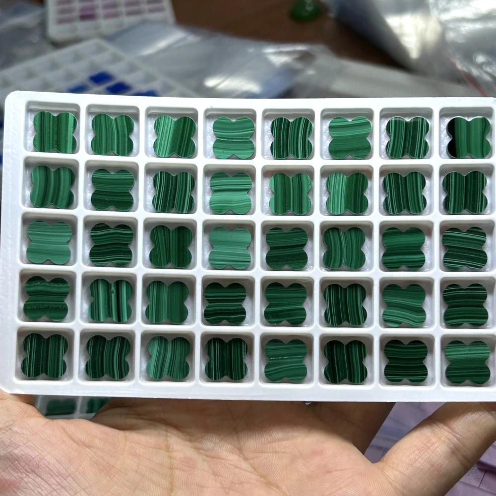 8mm to 23mm Double Flat Natural Malachite Clover Flower Gemstones for Jewelry Making
8mm to 23mm Double Flat Natural Malachite Clover Flower Gemstones for Jewelry Making