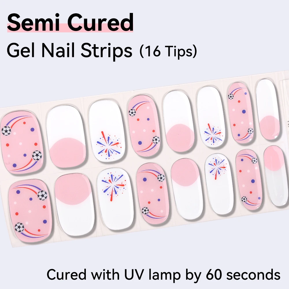 DIY Nails Stickers Full-Cover Fairy Gel Nail Art Strips 16Tips/Set Cured with UV LED Lamp By 60 Seconds Classic Designs Manicure
DIY Nails Stickers Full-Cover Fairy Gel Nail Art Strips 16Tips/Set Cured with UV LED Lamp By 60 Seconds Classic Designs Manicure