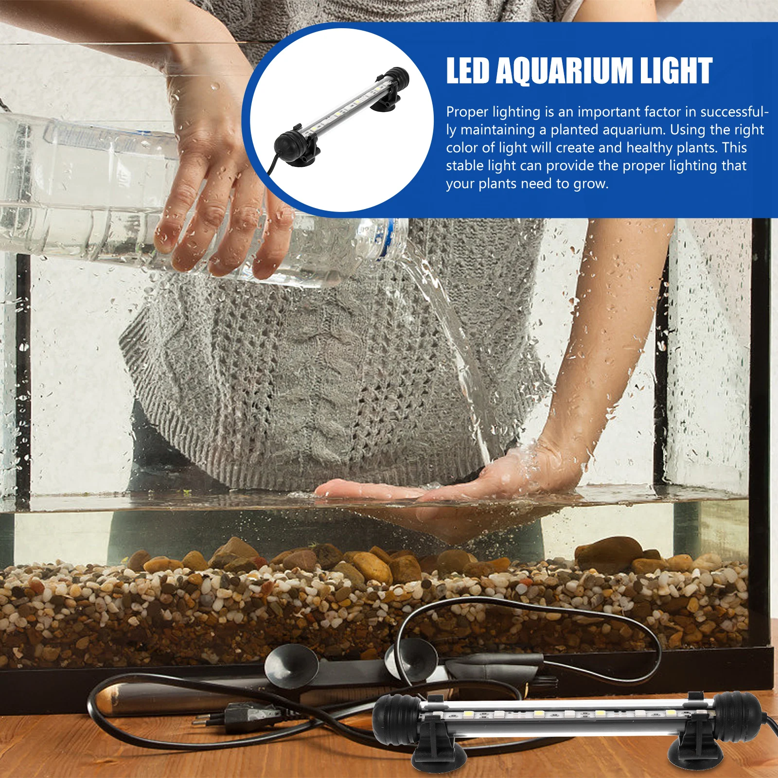 Waterproof LED Aquarium Light USB White Blue Lighting Lamp Aquarium Fish Tank Light Eu Plug Stable Illumination Low Power
Waterproof LED Aquarium Light USB White Blue Lighting Lamp Aquarium Fish Tank Light Eu Plug Stable Illumination Low Power