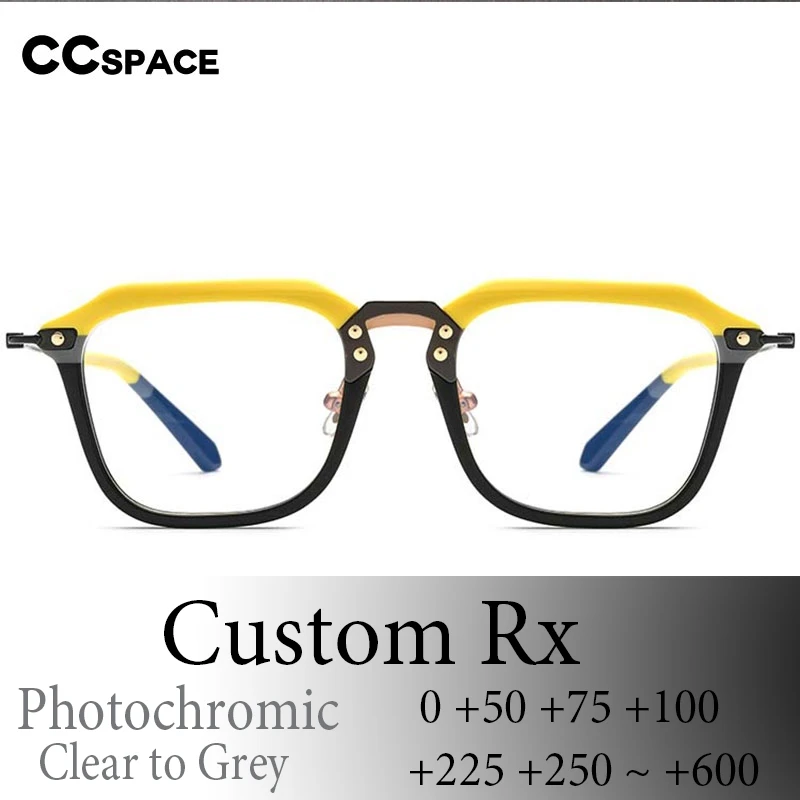 P54579 Ultra Titanium Photochromic Reading Glasses Spliced Frames Custom Prescription to Any Diopter
P54579 Ultra Titanium Photochromic Reading Glasses Spliced Frames Custom Prescription to Any Diopter