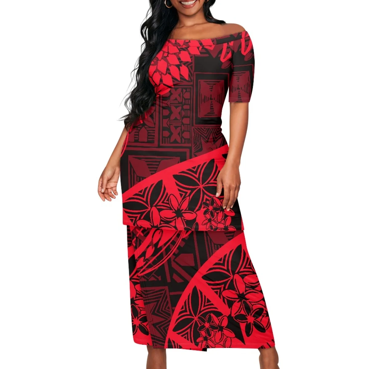 Dropshipping Custom Half Sleeve Hawaiian Evening Dress Women Elegant Luxury Puletasi Samoan Polynesian Dress 2 Piece Set
Dropshipping Custom Half Sleeve Hawaiian Evening Dress Women Elegant Luxury Puletasi Samoan Polynesian Dress 2 Piece Set