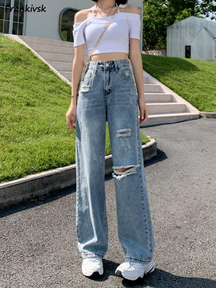 High Waist Jeans Women Vintage Scratched Hole Denim Comfortable Simple Schoolgirl American Style Trendy All-match Elegant Basic
High Waist Jeans Women Vintage Scratched Hole Denim Comfortable Simple Schoolgirl American Style Trendy All-match Elegant Basic