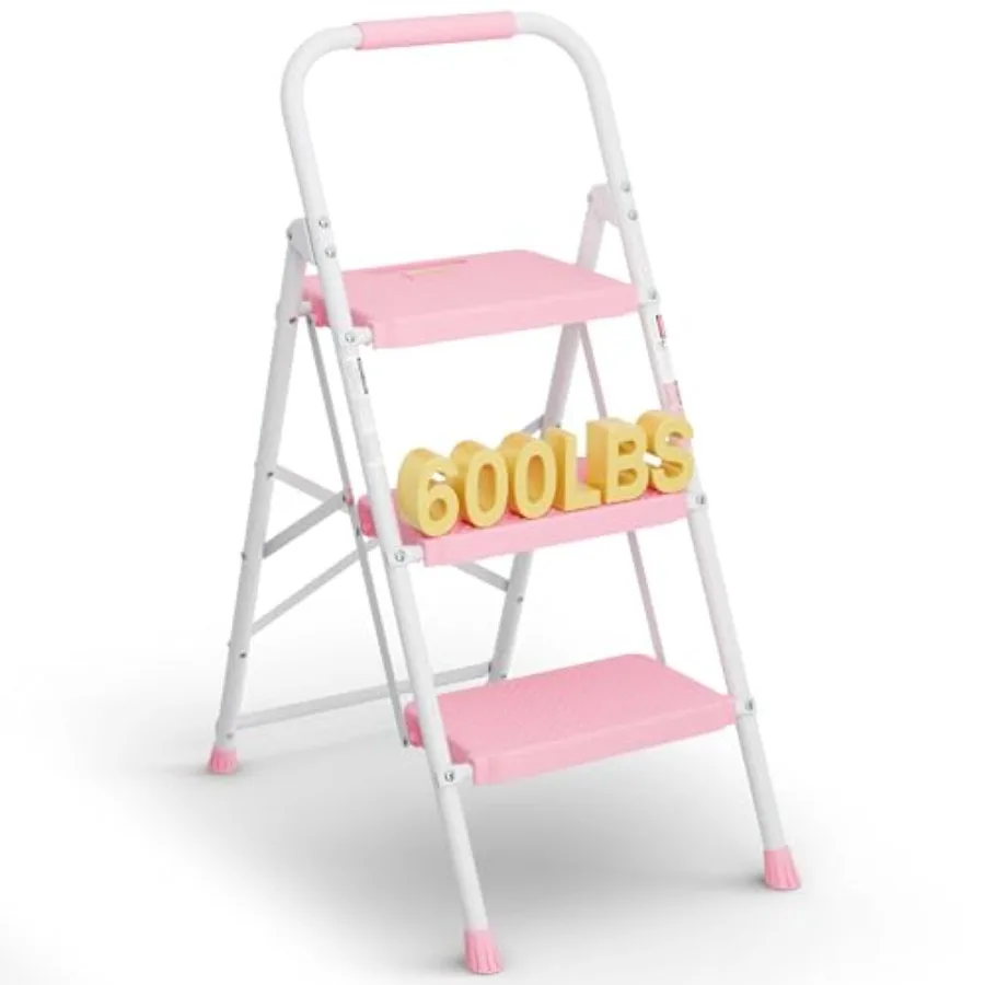 3-Step Ladder, Folding Step Stool, 600lbs Max Load Capacity, Sturdy Steel, Non-Slip Pedals, Lightweight, Portable Steel Ladder
3-Step Ladder, Folding Step Stool, 600lbs Max Load Capacity, Sturdy Steel, Non-Slip Pedals, Lightweight, Portable Steel Ladder