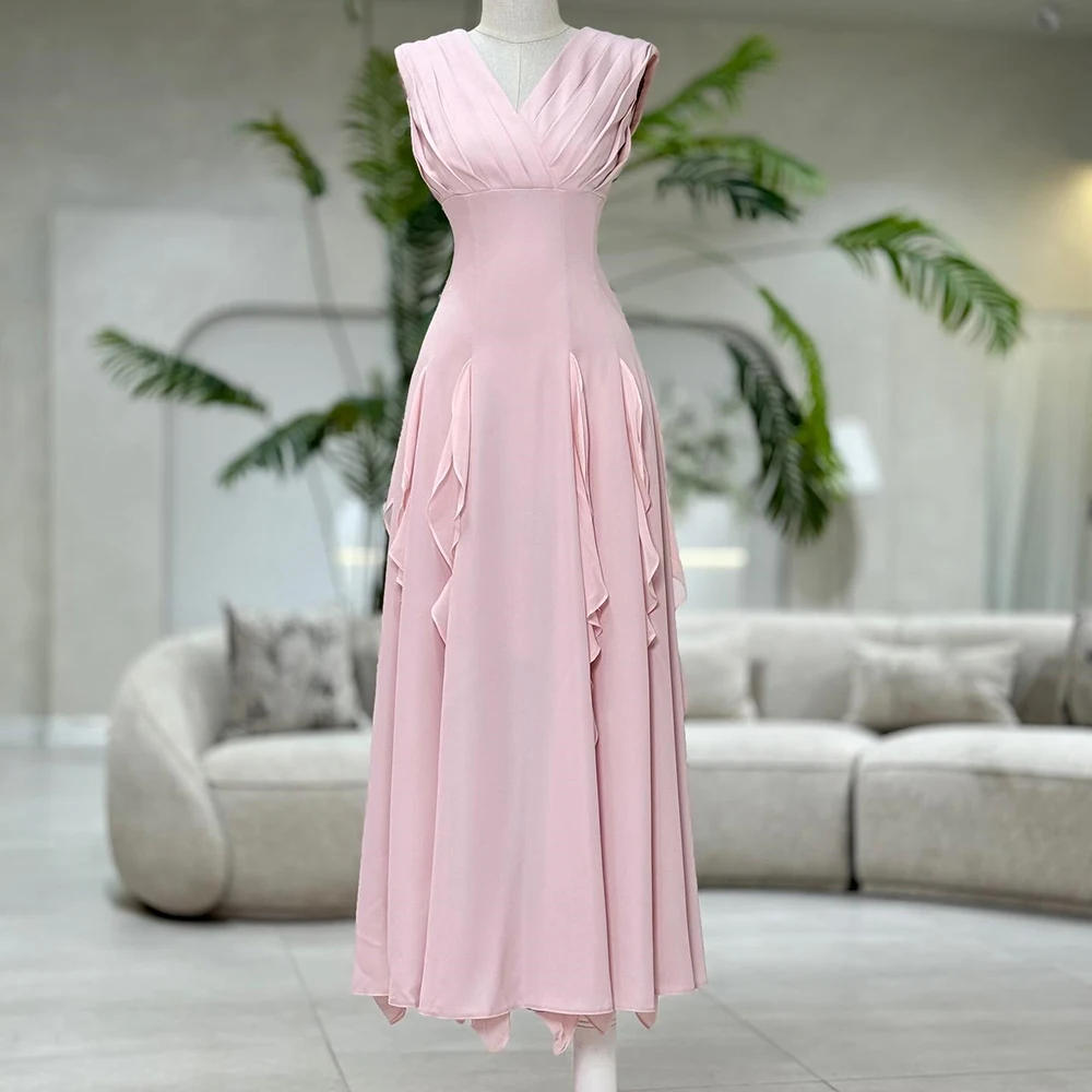 Customized A-line Evening Dresses Ankle-length V-neck Sleeveless Prom Gown Fashion Ruched Pleat Simple Draped Casual Party Gown
Customized A-line Evening Dresses Ankle-length V-neck Sleeveless Prom Gown Fashion Ruched Pleat Simple Draped Casual Party Gown