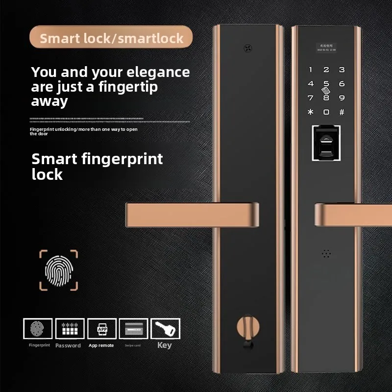 Anti-theft Door Smart Home Fingerprint Lock APP Fingerprint Unlocking, Password Lock Semiconductor Fingerprint Electronic Lock
Anti-theft Door Smart Home Fingerprint Lock APP Fingerprint Unlocking, Password Lock Semiconductor Fingerprint Electronic Lock