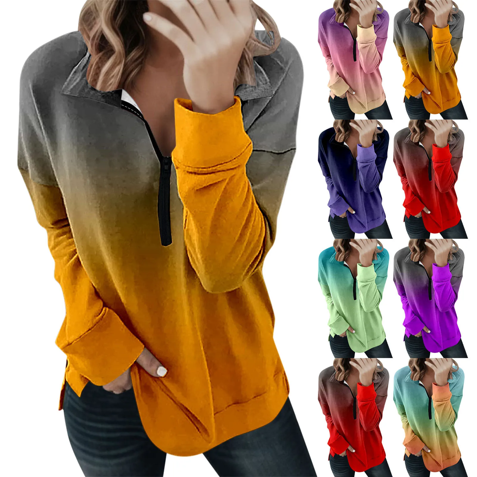 Fleece Wool Pullover Women Autumn And Winter Casual Fashion Half Zipper Pullover Long Sleeved Hooded Zip up Sweatshirts
Fleece Wool Pullover Women Autumn And Winter Casual Fashion Half Zipper Pullover Long Sleeved Hooded Zip up Sweatshirts