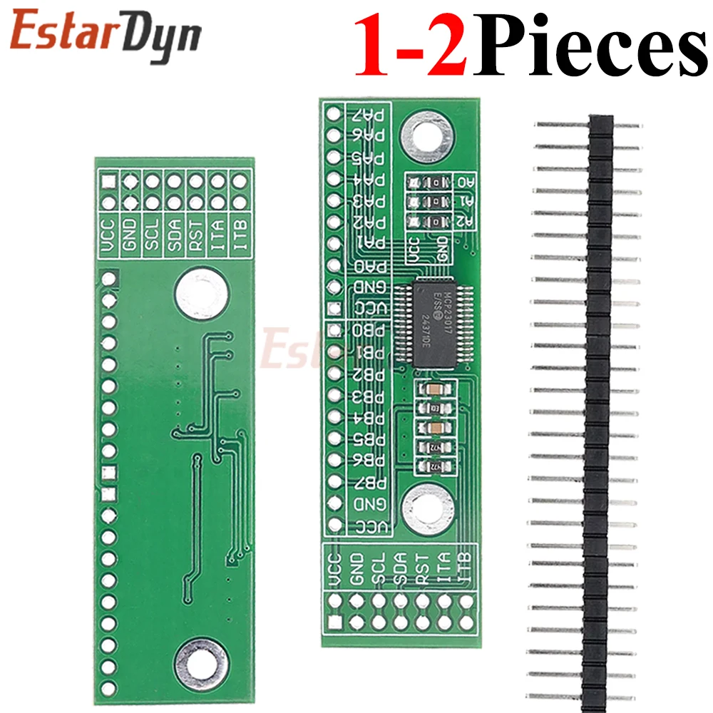 Estardyn 1-2pcs MCP23017 16-Bit I2C GPIO Expander Module 25mA Sink/Source Cascadable 8 Addresses 1.7MHz for Arduino ESP32
Estardyn 1-2pcs MCP23017 16-Bit I2C GPIO Expander Module 25mA Sink/Source Cascadable 8 Addresses 1.7MHz for Arduino ESP32