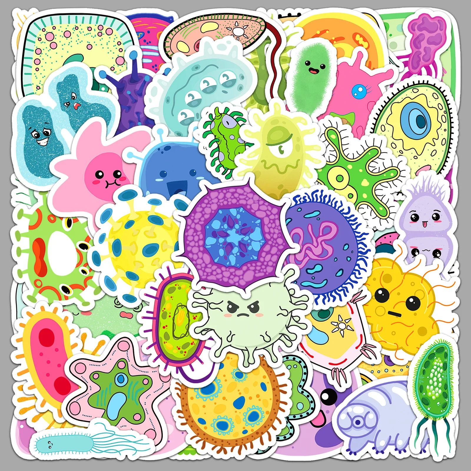 10/30/50Pcs Microbial Graffiti Stickers Personalized Cartoon Cute Decorative Stickers DIY Guitar Phone Water Cup Skateboard
10/30/50Pcs Microbial Graffiti Stickers Personalized Cartoon Cute Decorative Stickers DIY Guitar Phone Water Cup Skateboard