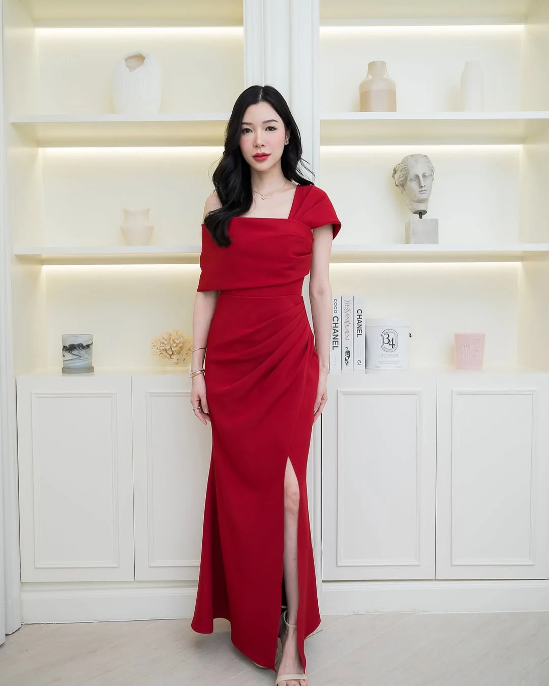 Customized Temperament Jersey Straight One Shoulder Evening Dresses Red Zipper Back Half Sleeves Homecoming Dress Delicate
Customized Temperament Jersey Straight One Shoulder Evening Dresses Red Zipper Back Half Sleeves Homecoming Dress Delicate