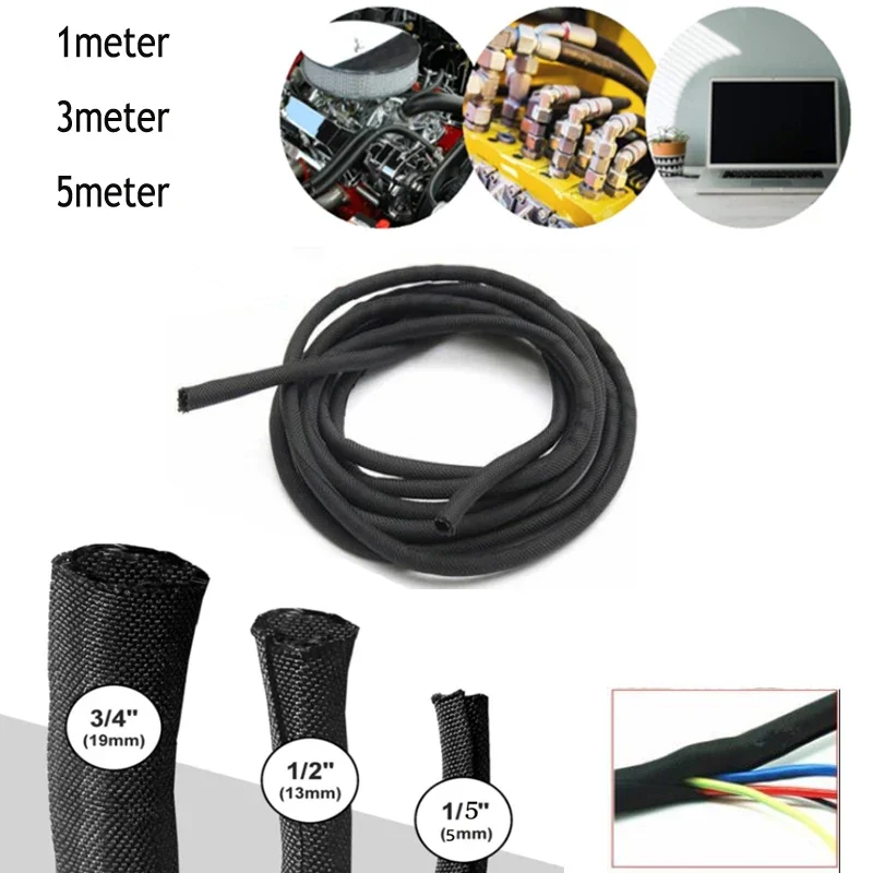 Expandable Cable Sleeve Self Closed PET Braided Management Auto Line Management Overlaps Flexible Loom Split Pipe Tube Wire Wrap
Expandable Cable Sleeve Self Closed PET Braided Management Auto Line Management Overlaps Flexible Loom Split Pipe Tube Wire Wrap