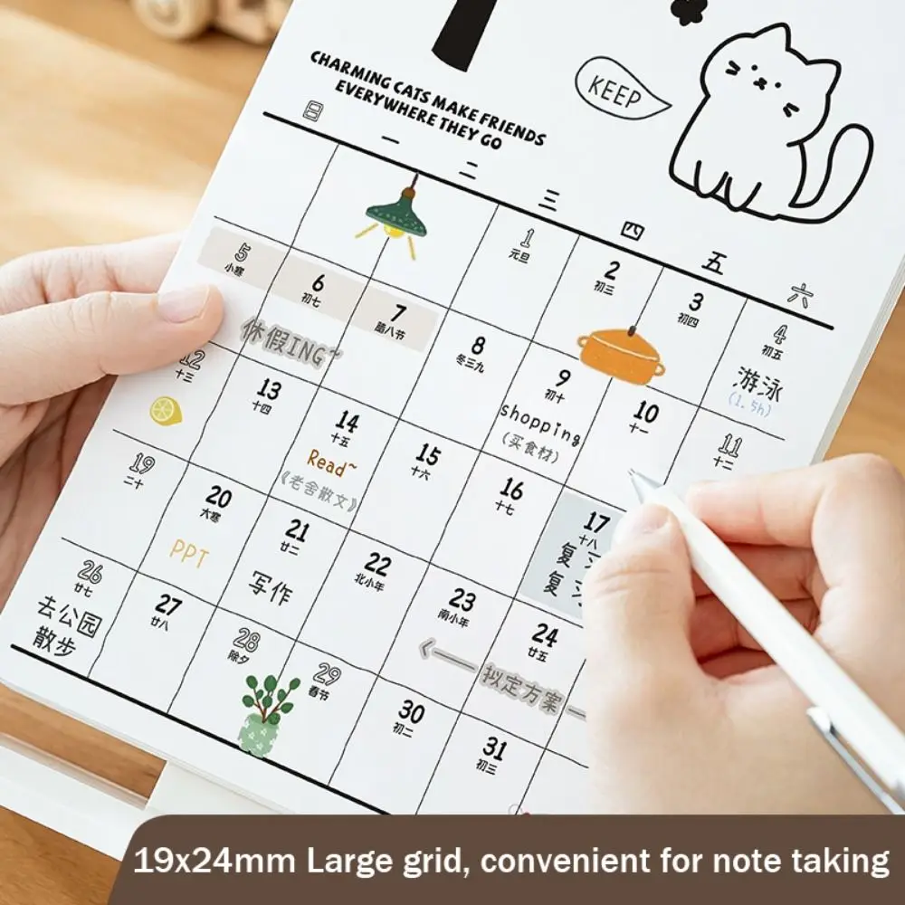 Cute One Month to View 2026 Desktop Calendar Cartoon Cat Reusable Holder Memo Notes Planner Learning Plan Calendar Office
Cute One Month to View 2026 Desktop Calendar Cartoon Cat Reusable Holder Memo Notes Planner Learning Plan Calendar Office