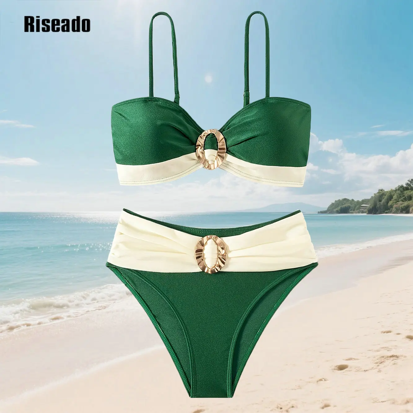 Riseado Women's Push Up Bikini Sets Two Piece Sexy High Waisted Swimsuit O-Ring Beach Swimming Wear 2026 New
Riseado Women's Push Up Bikini Sets Two Piece Sexy High Waisted Swimsuit O-Ring Beach Swimming Wear 2026 New