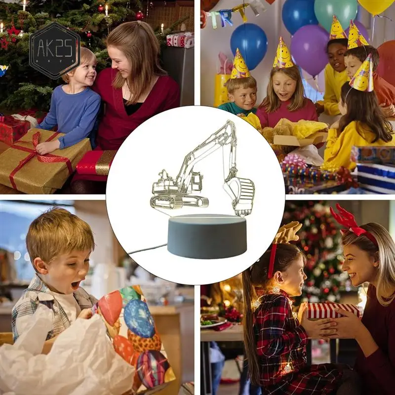 AK25-3D Acrylic Light Excavator Truck With Night Light Base Kids Anniversary Gift Ideal For Kids Room Decor
AK25-3D Acrylic Light Excavator Truck With Night Light Base Kids Anniversary Gift Ideal For Kids Room Decor