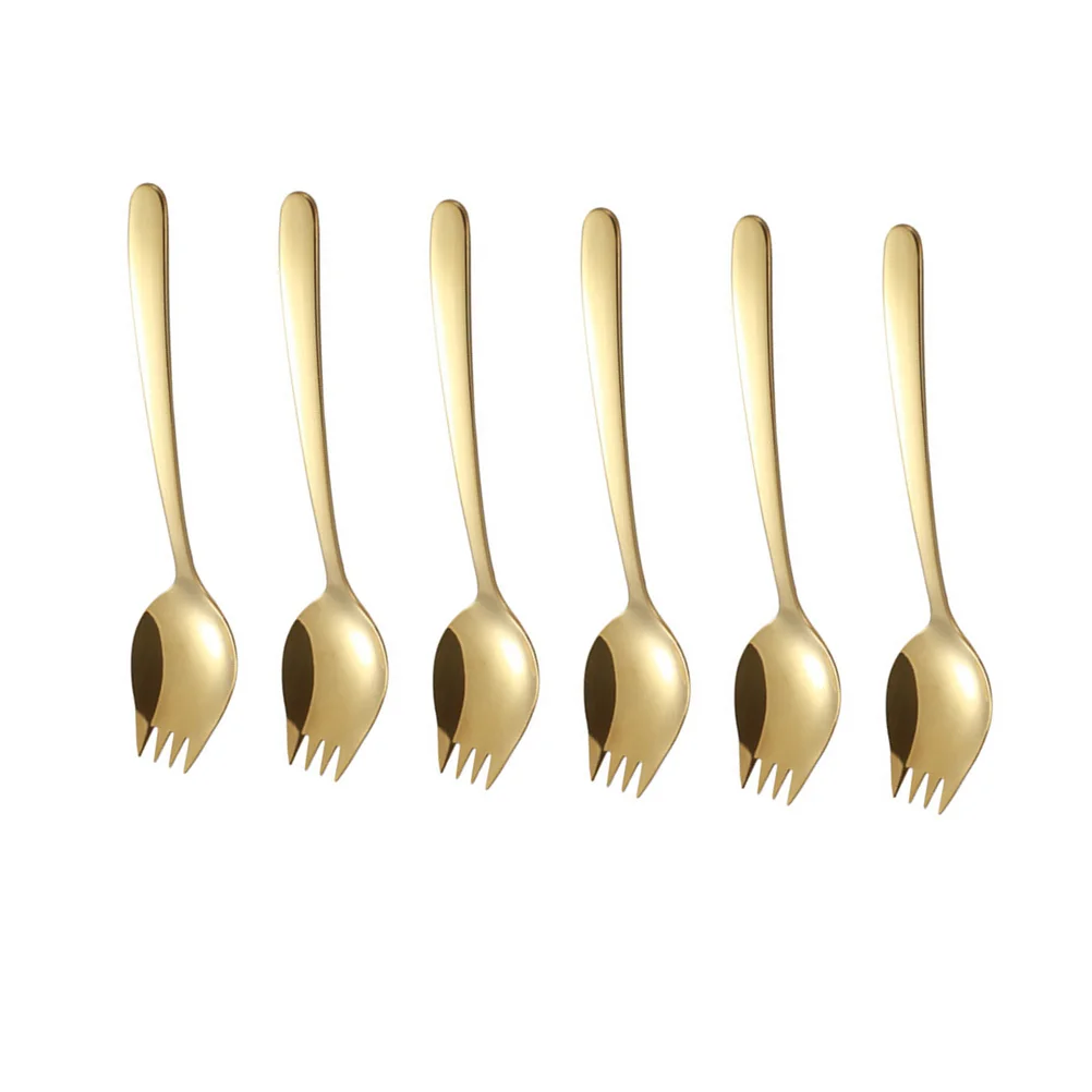 6 Pcs Stainless Steel Fork Spoon Kitchen Tableware Multifunction Spoon Fork Safe Easy Wash Celebrations Party
6 Pcs Stainless Steel Fork Spoon Kitchen Tableware Multifunction Spoon Fork Safe Easy Wash Celebrations Party
