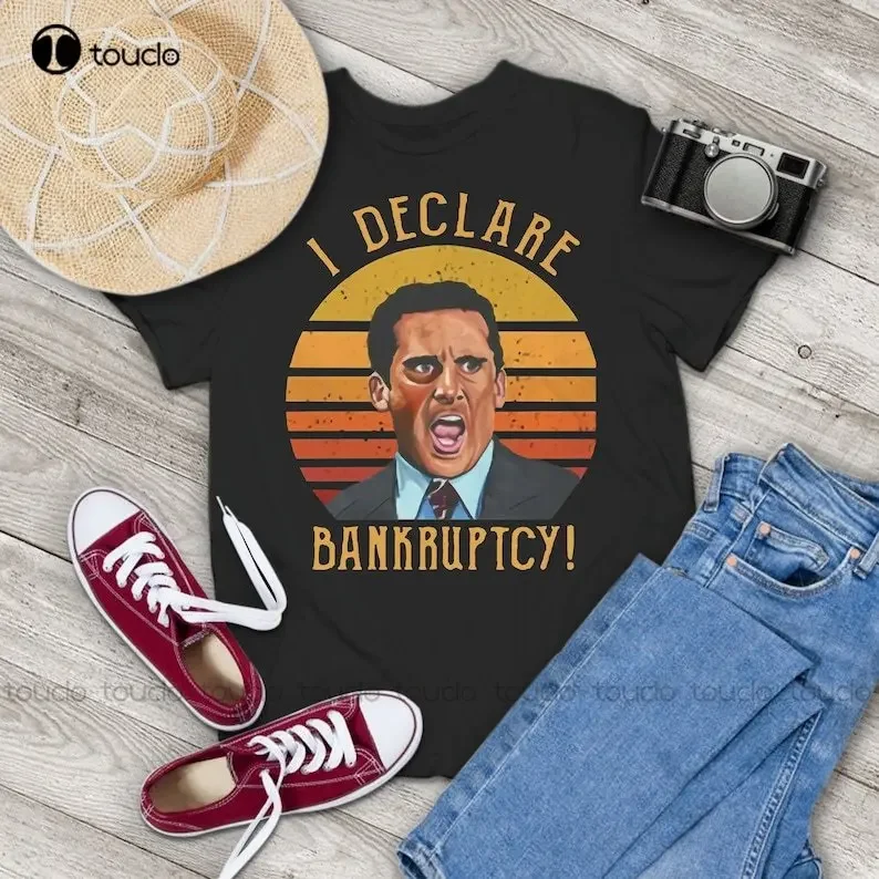 Винтажная футболка Office Michael Scott I Declare Bankruptcy Sunset, офисная рубашка, футболки с цифровой печатью Майкла Скотта
Винтажная футболка Office Michael Scott I Declare Bankruptcy Sunset, офисная рубашка, футболки с цифровой печатью Майкла Скотта