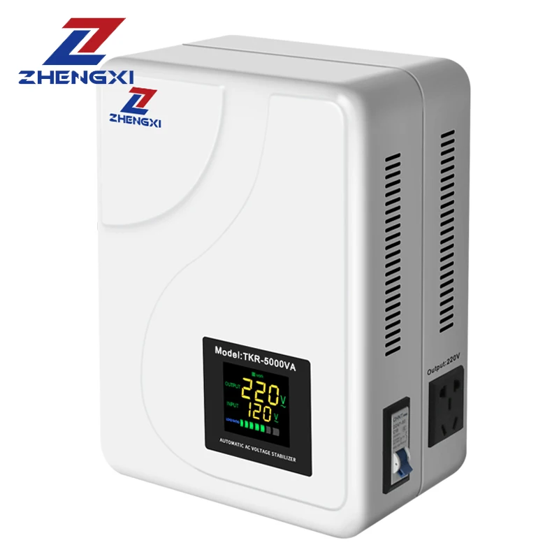 ZX TKR-5000VA single phase AVR 220v LCD smart automatic AC Voltage Stabilizer Indoor voltage stabilizer regulator
ZX TKR-5000VA single phase AVR 220v LCD smart automatic AC Voltage Stabilizer Indoor voltage stabilizer regulator