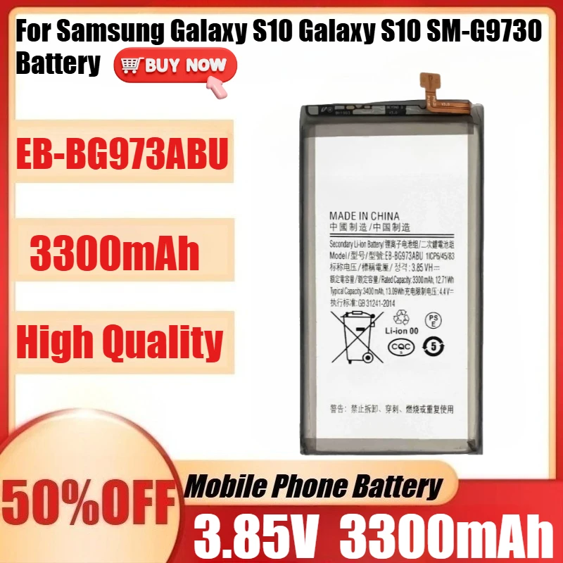 New EB-BG973ABU battery For Samsung Galaxy S10 Galaxy S10 SM-G9730 EB-BG973ABE Repair Part Capacity Phone Batteries Bateria
New EB-BG973ABU battery For Samsung Galaxy S10 Galaxy S10 SM-G9730 EB-BG973ABE Repair Part Capacity Phone Batteries Bateria
