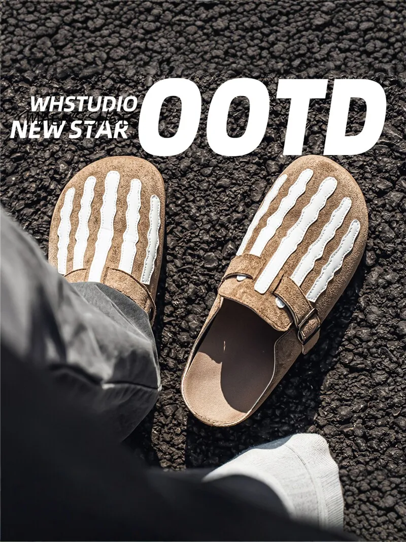 Birkenstyle Men's Slippers 2026 New Summer Outdoor Casual Anti-slip Slip-on Office Mule Head Cover Half Slippers
Birkenstyle Men's Slippers 2026 New Summer Outdoor Casual Anti-slip Slip-on Office Mule Head Cover Half Slippers