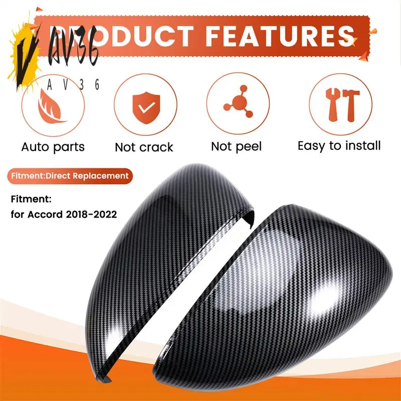 AV36-Car Side Rearview Mirror Cover Carbon Fiber Door Mirror Shell For Honda Accord 2018-2022 Rearview Mirror Housing
AV36-Car Side Rearview Mirror Cover Carbon Fiber Door Mirror Shell For Honda Accord 2018-2022 Rearview Mirror Housing