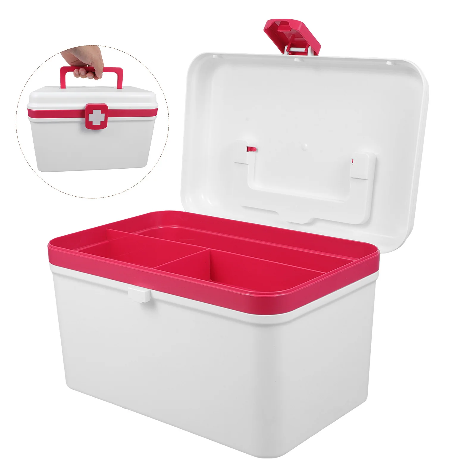 Large Capacity Medical First Aid Box with Handle Multi-Compartment Organizer for Home Travel Outdoor Emergency Medicine Storage
Large Capacity Medical First Aid Box with Handle Multi-Compartment Organizer for Home Travel Outdoor Emergency Medicine Storage