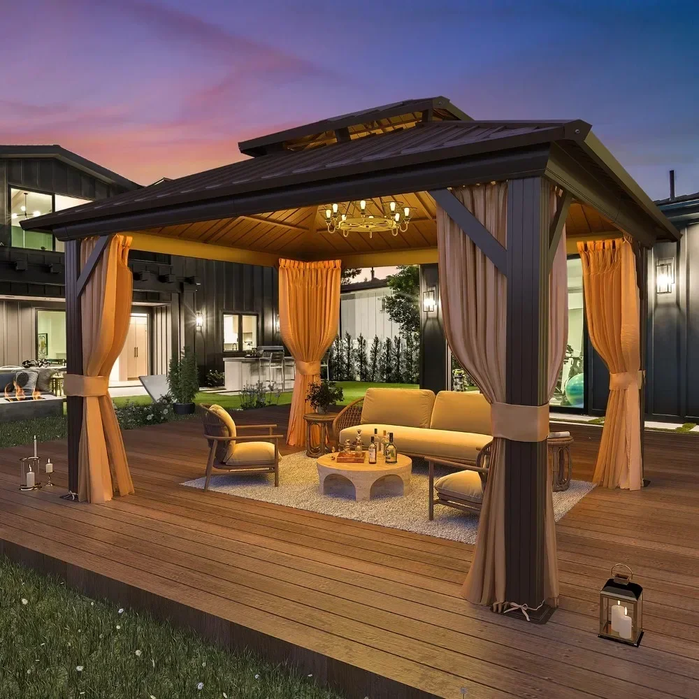 # Беседка для патио на открытом воздухе 10x12 футов, беседки с двойной крышей из оцинкованной стали с алюминиевой рамой, беседка для патио на открытом воздухе #
# Беседка для патио на открытом воздухе 10x12 футов, беседки с двойной крышей из оцинкованной стали с алюминиевой рамой, беседка для патио на открытом воздухе #