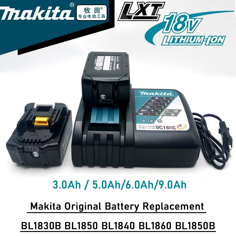 18V 9Ah 6Ah 5Ah 3Ah Makita Original Li-Ion Rechargeable Battery 18v drill Replacement Batteries BL1830 BL1840 BL1850 BL1860B
18V 9Ah 6Ah 5Ah 3Ah Makita Original Li-Ion Rechargeable Battery 18v drill Replacement Batteries BL1830 BL1840 BL1850 BL1860B