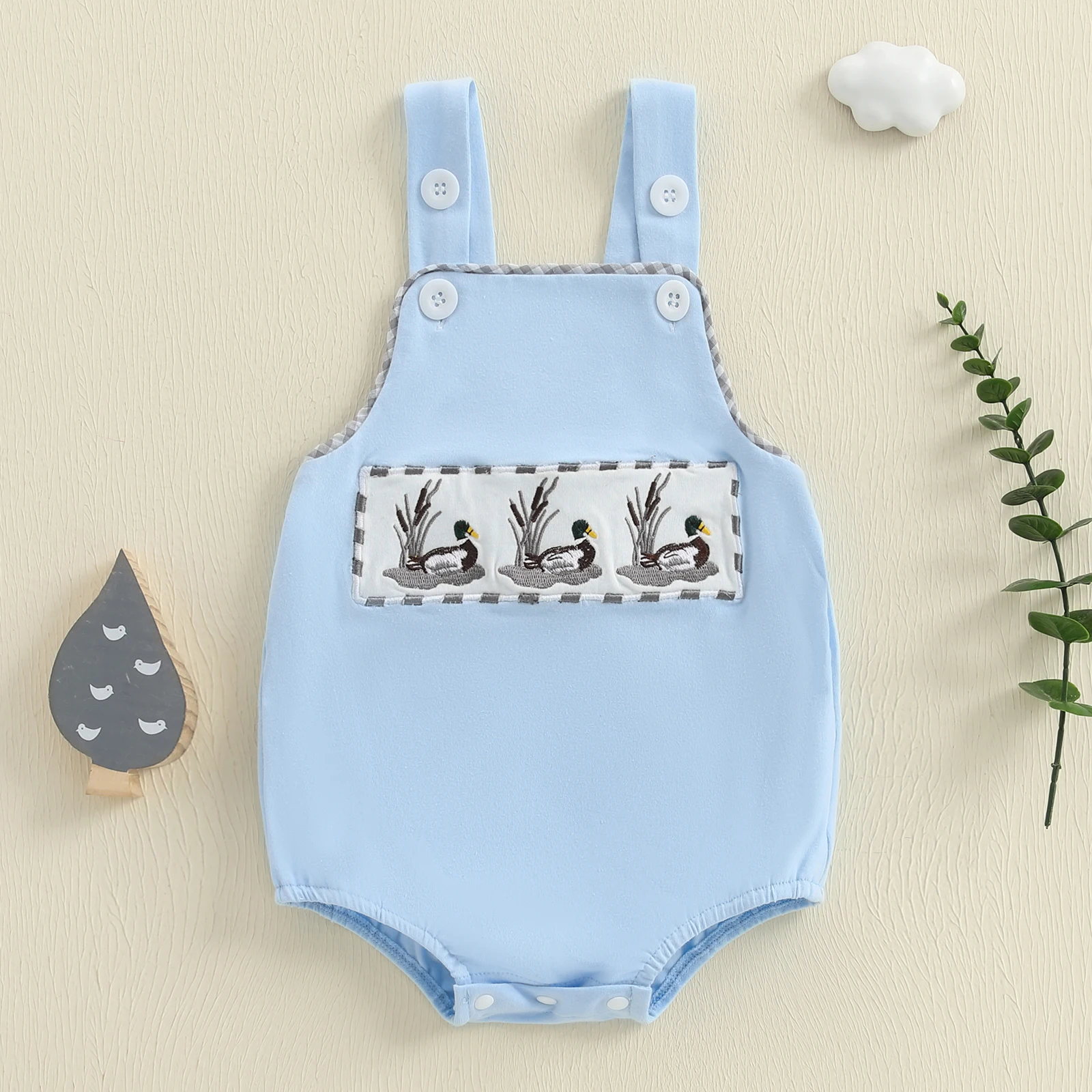 BeQeuewll Summer Sleeveless Newborn Bodysuits for Boy Girl Clothes Loose Fit Duck Embroidery Infant Baby Jumpsuit Playsuits
BeQeuewll Summer Sleeveless Newborn Bodysuits for Boy Girl Clothes Loose Fit Duck Embroidery Infant Baby Jumpsuit Playsuits
