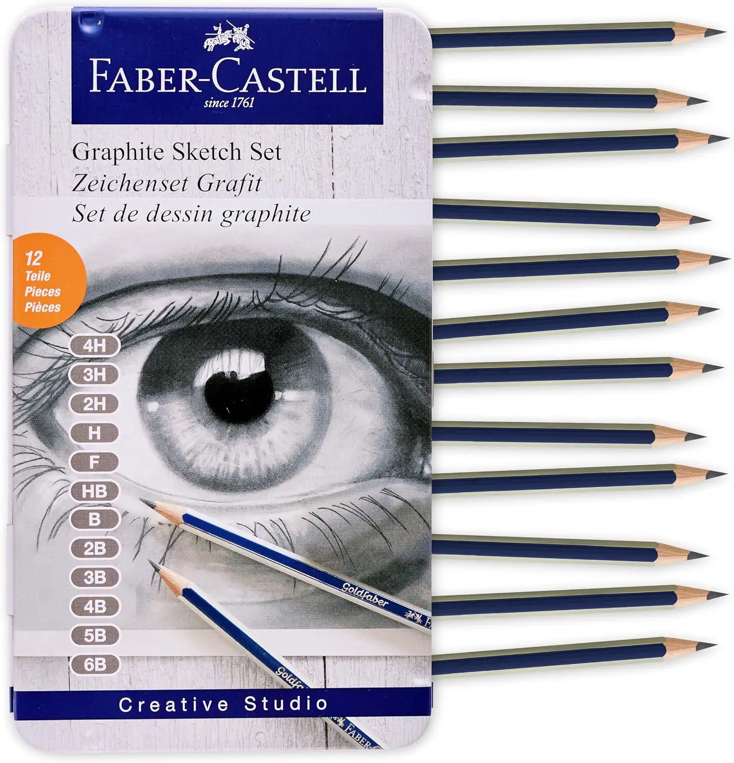 Graphite Pencils Drawing Set: 12 Art Sketching Pencils for Shading & Sketching, 4H to 6B
Graphite Pencils Drawing Set: 12 Art Sketching Pencils for Shading & Sketching, 4H to 6B