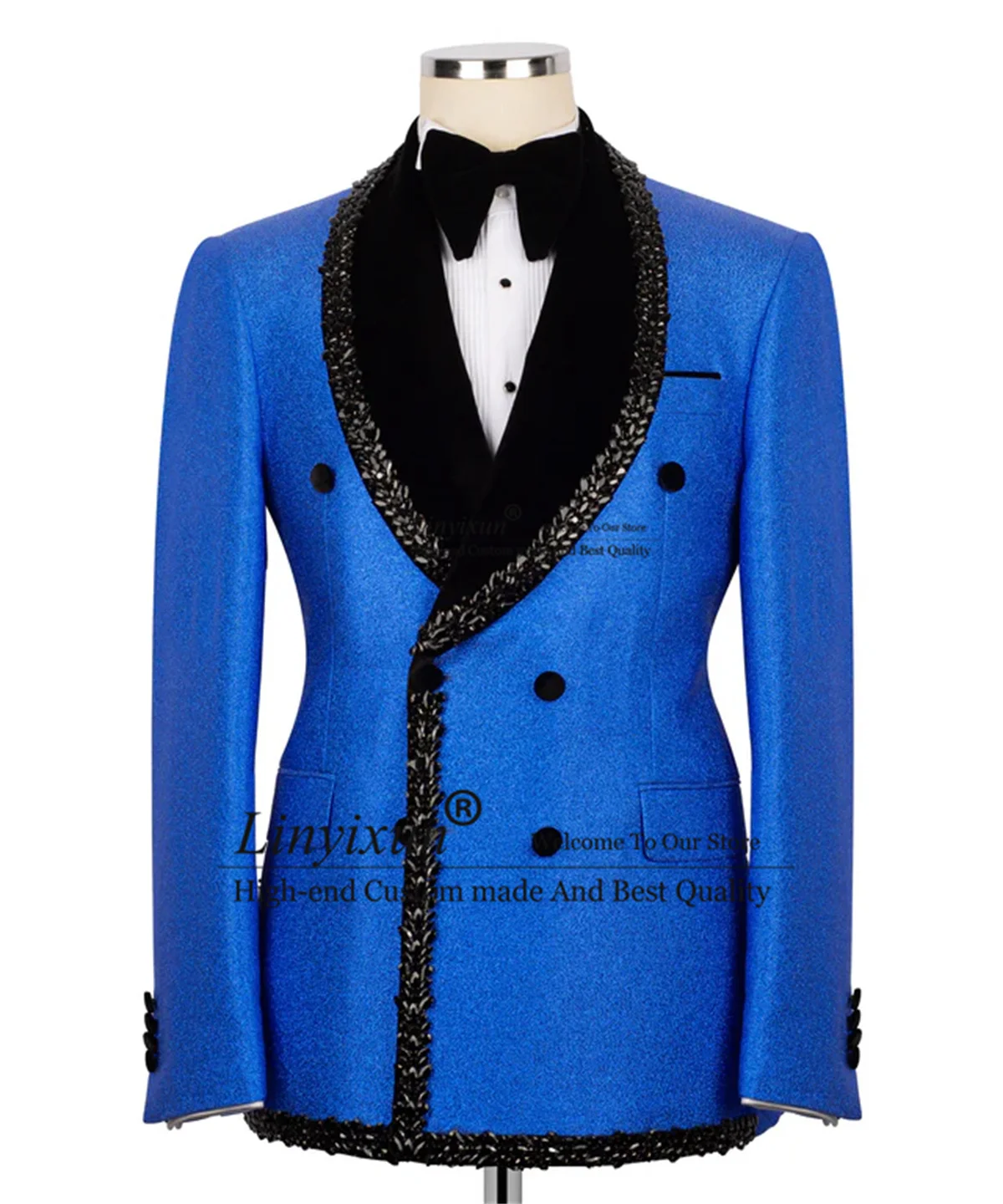 Sparkly Diamond Ornament Men Suit 2 Pieces Sets Groom Male Blazers Double Breasted Ropa hombre Customized Slim Wedding Tuxedos
Sparkly Diamond Ornament Men Suit 2 Pieces Sets Groom Male Blazers Double Breasted Ropa hombre Customized Slim Wedding Tuxedos