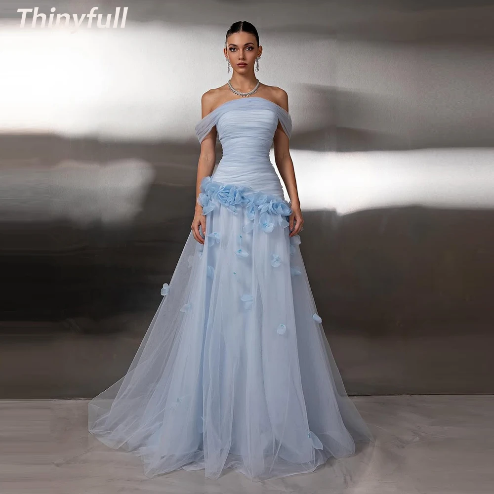 Thinyfull A-line Arab Tulle Prom Dresses Sleeveless Off Shoulder Evening Dress 2026 Long Formal Gown robes de soirée Customized
Thinyfull A-line Arab Tulle Prom Dresses Sleeveless Off Shoulder Evening Dress 2026 Long Formal Gown robes de soirée Customized