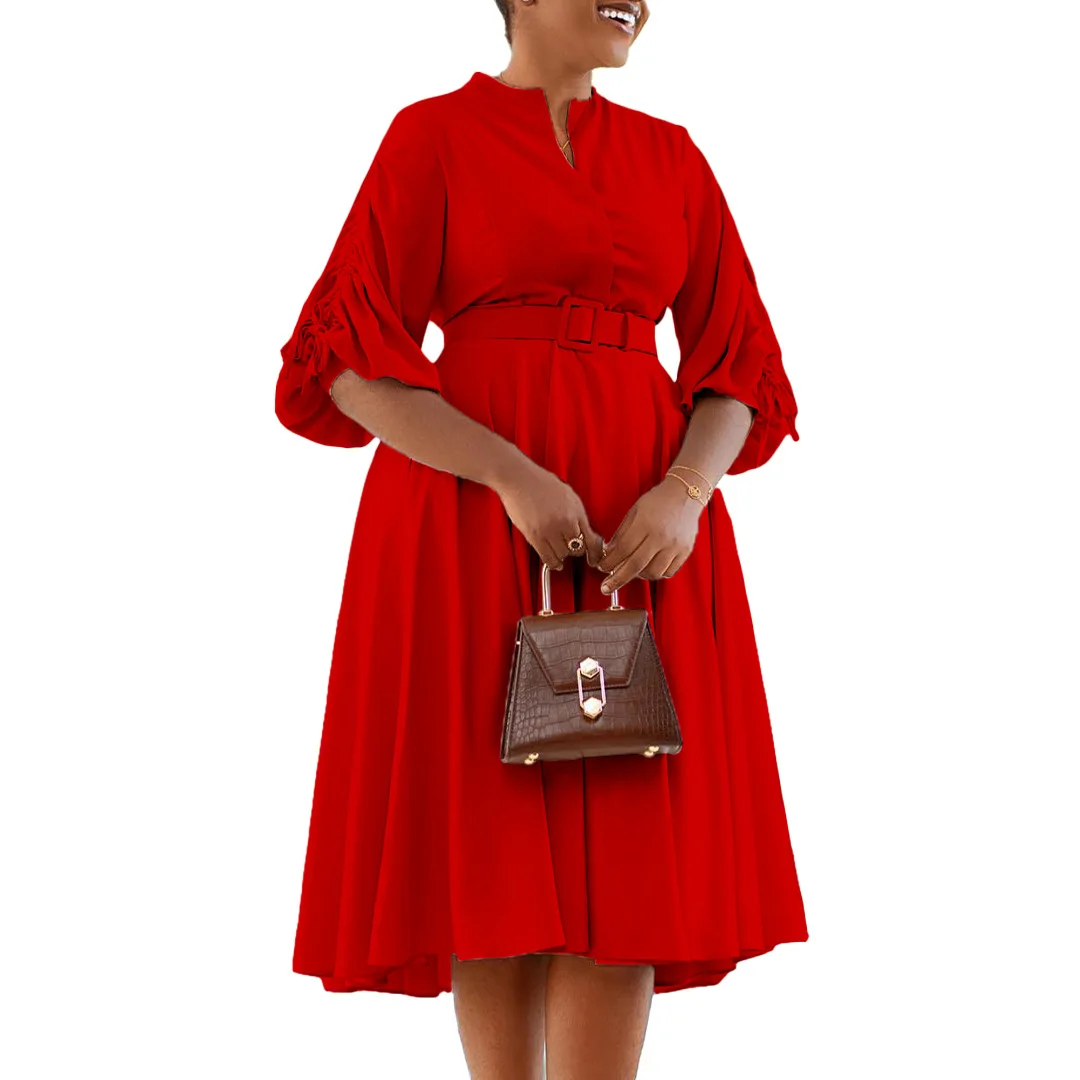 Elegant African Dresses for Women Polyester 2024 3/4 Sleeve Muslim Fashion Abayas Dashiki Robe Party Midi Dress African Clothing
Elegant African Dresses for Women Polyester 2024 3/4 Sleeve Muslim Fashion Abayas Dashiki Robe Party Midi Dress African Clothing