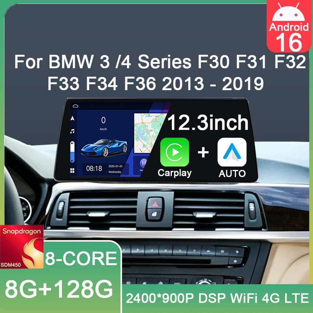 Android 16 Wireless Carplay for BMW 3 /4 Series F30 F31 F32 F33 F34 F36 2013 - 2018 NBT EVO System Car Radio Multimedia Player
Android 16 Wireless Carplay for BMW 3 /4 Series F30 F31 F32 F33 F34 F36 2013 - 2018 NBT EVO System Car Radio Multimedia Player